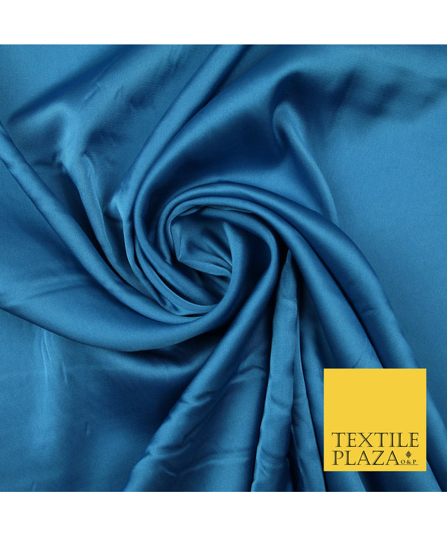 Turquoise Blue Fine Silky Smooth Liquid Sateen Satin Dress Fabric Drape Lining Material 7878