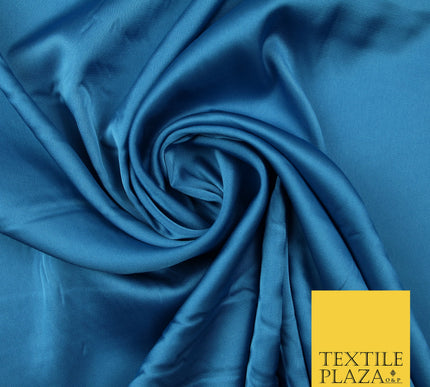 Turquoise Blue Fine Silky Smooth Liquid Sateen Satin Dress Fabric Drape Lining Material 7878
