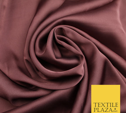 Vintage Mauve Fine Silky Smooth Liquid Sateen Satin Dress Fabric Drape Lining Material 7863