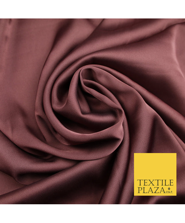 Vintage Mauve Fine Silky Smooth Liquid Sateen Satin Dress Fabric Drape Lining Material 7863