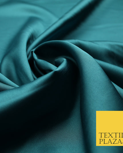 Teal Fine Silky Smooth Liquid Sateen Satin Dress Fabric Drape Lining Material 7891