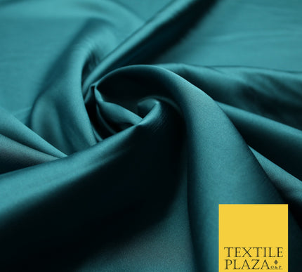 Teal Fine Silky Smooth Liquid Sateen Satin Dress Fabric Drape Lining Material 7891
