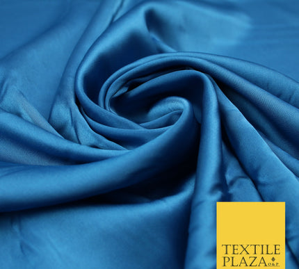 Turquoise Blue Fine Silky Smooth Liquid Sateen Satin Dress Fabric Drape Lining Material 7878