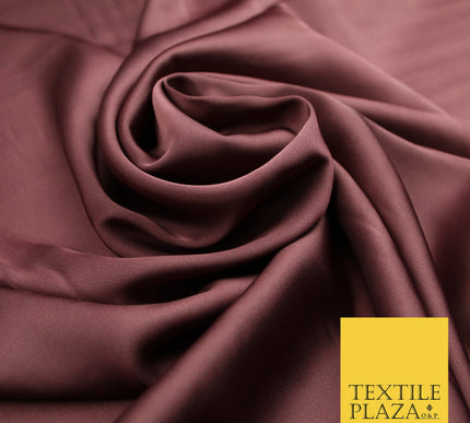 Vintage Mauve Fine Silky Smooth Liquid Sateen Satin Dress Fabric Drape Lining Material 7863