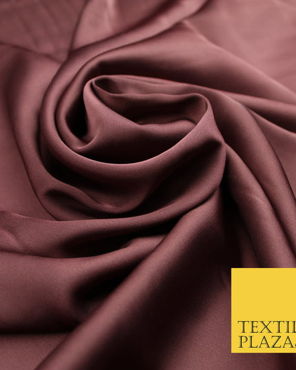 Vintage Mauve Fine Silky Smooth Liquid Sateen Satin Dress Fabric Drape Lining Material 7863