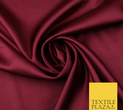 Wine Burgundy Fine Silky Smooth Liquid Sateen Satin Dress Fabric Drape Lining Material 7873