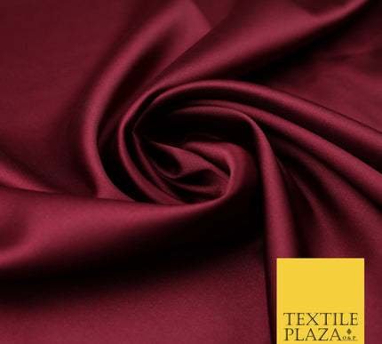 Wine Burgundy Fine Silky Smooth Liquid Sateen Satin Dress Fabric Drape Lining Material 7873