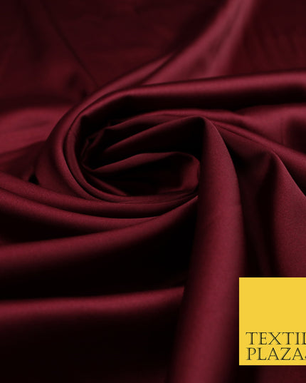 Wine Maroon Fine Silky Smooth Liquid Sateen Satin Dress Fabric Drape Lining Material 7864