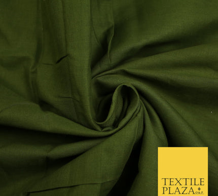 ARMY GREEN - Full Voile 100% COTTON RUBIA Fabric Turban Sikh Dastaar Pagh Patka 3M - 5M - 6M - 7M 8145