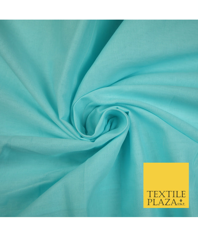 AQUA BLUE - Full Voile 100% COTTON RUBIA Fabric Turban Sikh Dastaar Pagh Patka 3M - 5M - 6M - 7M 8127