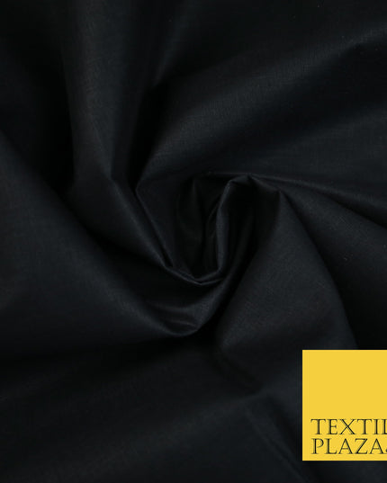 BLACK - Full Voile 100% COTTON RUBIA Fabric Turban Sikh Dastaar Pagh Patka 3M - 5M - 6M - 7M 8028