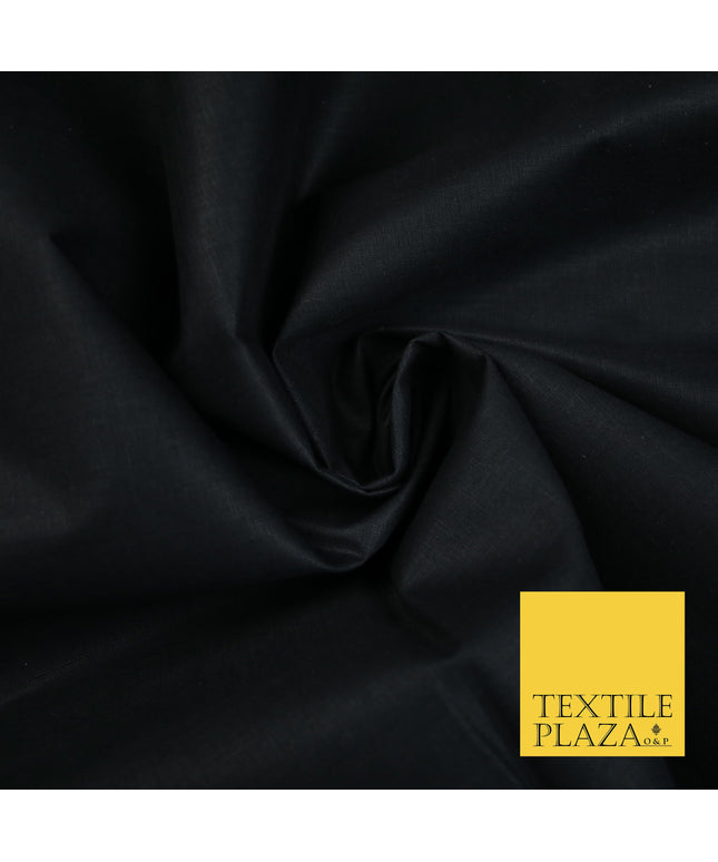 BLACK - Full Voile 100% COTTON RUBIA Fabric Turban Sikh Dastaar Pagh Patka 3M - 5M - 6M - 7M 8028