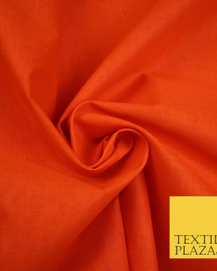 BLOOD ORANGE - Full Voile 100% COTTON RUBIA Fabric Turban Sikh Dastaar Pagh Patka 3M - 5M - 6M - 7M 8080