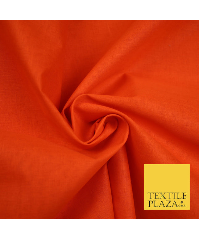BLOOD ORANGE - Full Voile 100% COTTON RUBIA Fabric Turban Sikh Dastaar Pagh Patka 3M - 5M - 6M - 7M 8080