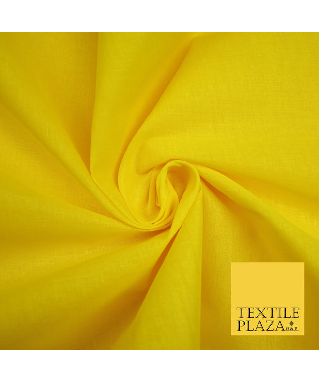 BRIGHT YELLOW - Full Voile 100% COTTON RUBIA Fabric Turban Sikh Dastaar Pagh Patka 3M - 5M - 6M - 7M 8075