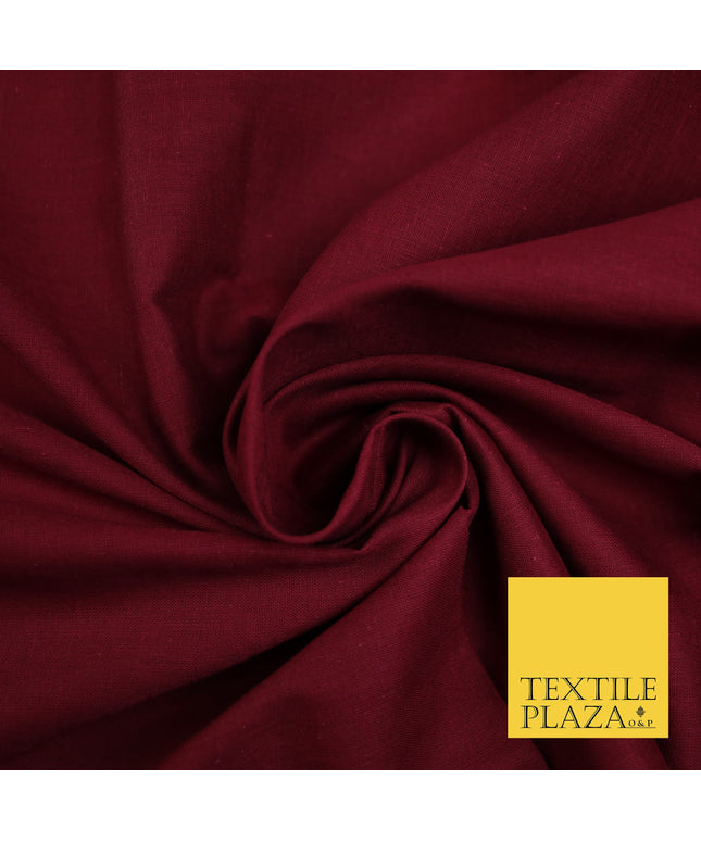 BURGUNDY - Full Voile 100% COTTON RUBIA Fabric Turban Sikh Dastaar Pagh Patka 3M - 5M - 6M - 7M 8091