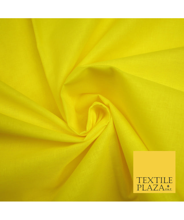 CITRIC YELLOW - Full Voile 100% COTTON RUBIA Fabric Turban Sikh Dastaar Pagh Patka 3M - 5M - 6M - 7M 8074
