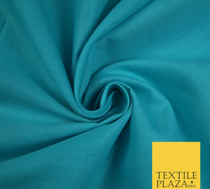 DARK CYAN BLUE - Full Voile 100% COTTON RUBIA Fabric Turban Sikh Dastaar Pagh Patka 3M - 5M - 6M - 7M 8128
