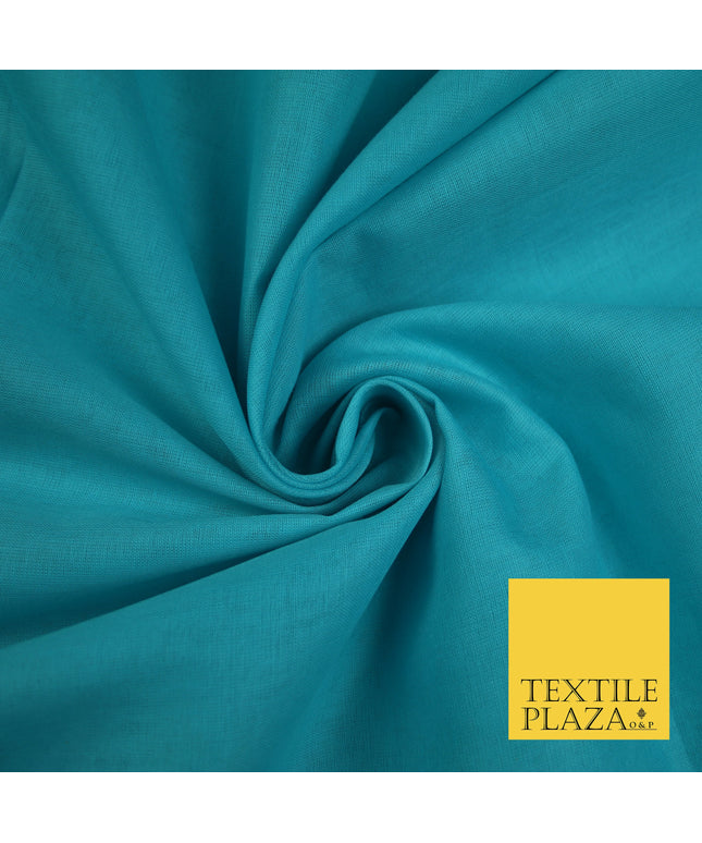 DARK CYAN BLUE - Full Voile 100% COTTON RUBIA Fabric Turban Sikh Dastaar Pagh Patka 3M - 5M - 6M - 7M 8128