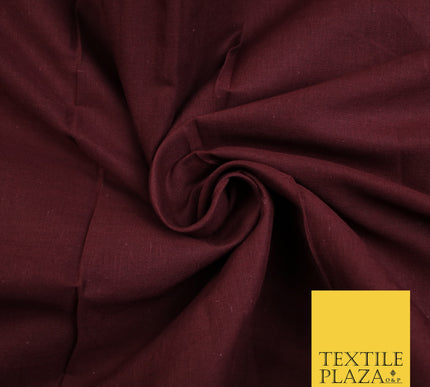 DEEP BURGUNDY - Full Voile 100% COTTON RUBIA Fabric Turban Sikh Dastaar Pagh Patka 3M - 5M - 6M - 7M 8163