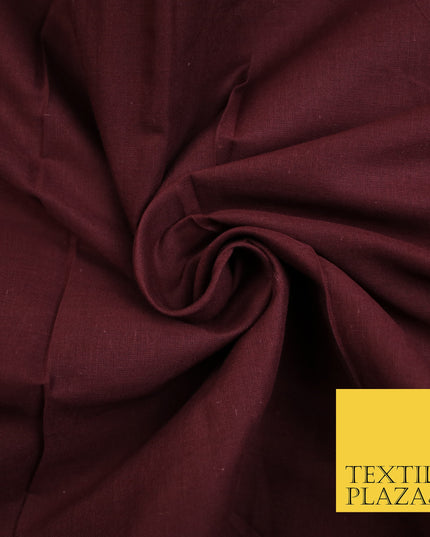 DEEP BURGUNDY - Full Voile 100% COTTON RUBIA Fabric Turban Sikh Dastaar Pagh Patka 3M - 5M - 6M - 7M 8163