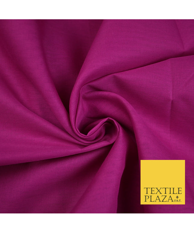 DEEP FUCHSIA PINK - Full Voile 100% COTTON RUBIA Fabric Turban Sikh Dastaar Pagh Patka 3M - 5M - 6M - 7M 8109