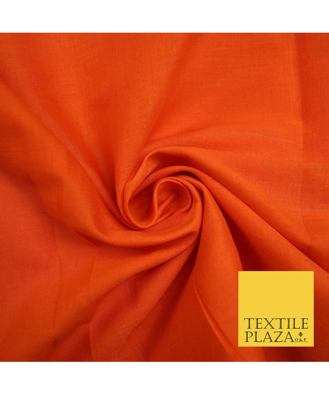 FIERY ORANGE - Full Voile 100% COTTON RUBIA Fabric Turban Sikh Dastaar Pagh Patka 3M - 5M - 6M - 7M 8079