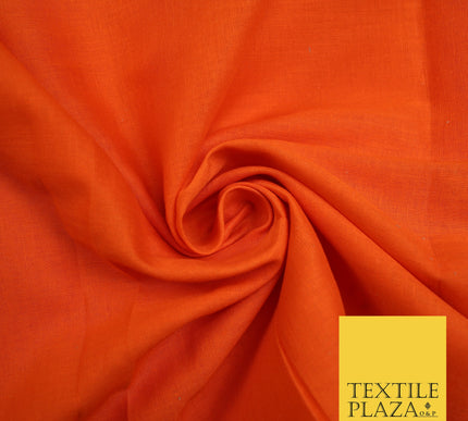FIERY ORANGE - Full Voile 100% COTTON RUBIA Fabric Turban Sikh Dastaar Pagh Patka 3M - 5M - 6M - 7M 8079