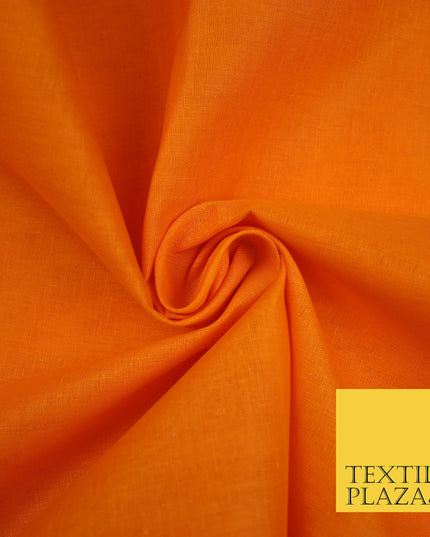 ORANGE - Full Voile 100% COTTON RUBIA Fabric Turban Sikh Dastaar Pagh Patka 3M - 5M - 6M - 7M 8077