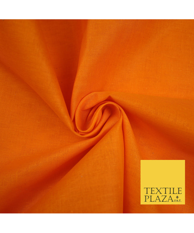 ORANGE - Full Voile 100% COTTON RUBIA Fabric Turban Sikh Dastaar Pagh Patka 3M - 5M - 6M - 7M 8077