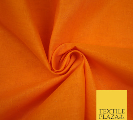 ORANGE - Full Voile 100% COTTON RUBIA Fabric Turban Sikh Dastaar Pagh Patka 3M - 5M - 6M - 7M 8077