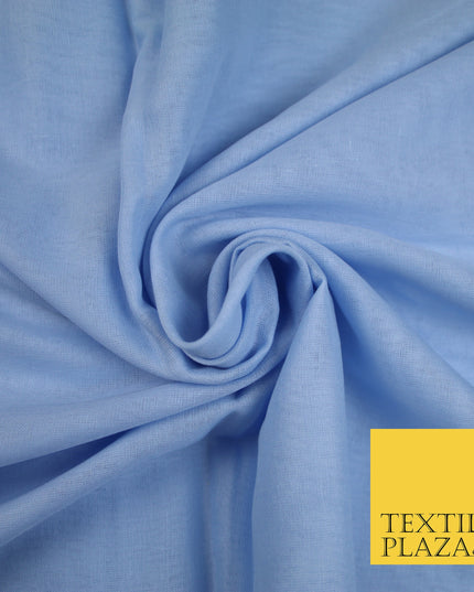 POWDER BLUE - Full Voile 100% COTTON RUBIA Fabric Turban Sikh Dastaar Pagh Patka 3M - 5M - 6M - 7M 8125