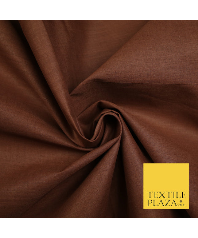 RUST BROWN - Full Voile 100% COTTON RUBIA Fabric Turban Sikh Dastaar Pagh Patka 3M - 5M - 6M - 7M 8164