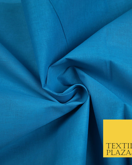 TURQUOISE BLUE - Full Voile 100% COTTON RUBIA Fabric Turban Sikh Dastaar Pagh Patka 3M - 5M - 6M - 7M 8130