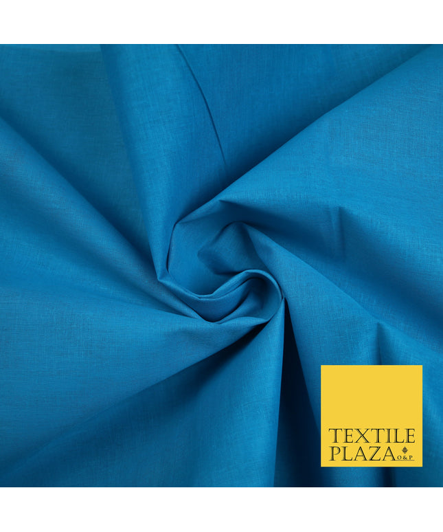 TURQUOISE BLUE - Full Voile 100% COTTON RUBIA Fabric Turban Sikh Dastaar Pagh Patka 3M - 5M - 6M - 7M 8130