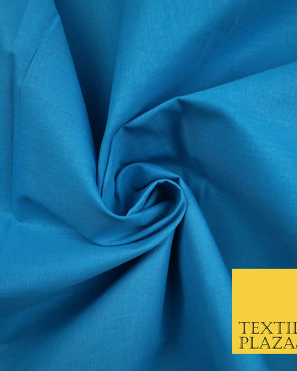 TURQUOISE BLUE 2 - Full Voile 100% COTTON RUBIA Fabric Turban Sikh Dastaar Pagh Patka 3M - 5M - 6M - 7M 8131