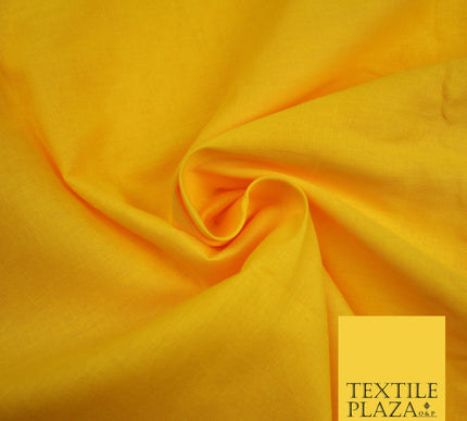 YELLOW - Full Voile 100% COTTON RUBIA Fabric Turban Sikh Dastaar Pagh Patka 3M - 5M - 6M - 7M 8073