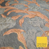 5 COLOURS - Large Leafy Tulip Creased Textured Brocade Jacquard Dress Fabric 59"
