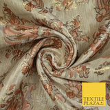 4 COLOURS - Floral Paisley Cluster Textured Brocade Jacquard Dress Fabric 59"