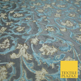 6 COLOURS Grey Ornamental Floral Vine Textured Brocade Jacquard Dress Fabric 59"