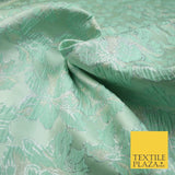 5 COLOURS - Silver Metallic Ornate Floral Brocade Jacquard Dress Fabric 59" Wide