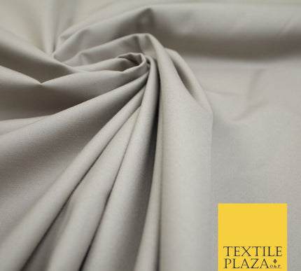 LIGHT STONE STRETCH COTTON SATEEN FABRIC Plain Stretch T Shirt Dress Fabric 8017