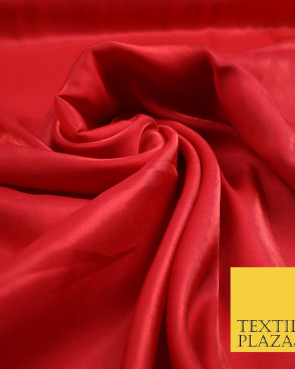 OVER 35 COLOURS - Premium Soft Smooth Shimmer Woven Polyester Dress Fabric 58"