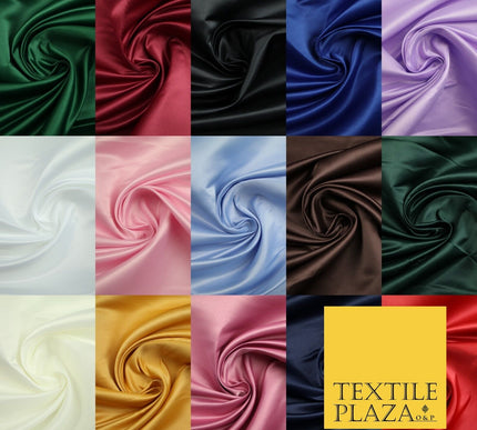 15 COLOURS - Premium Plain Smooth Matt Duchess Bridal Satin Fabric Wedding Dress