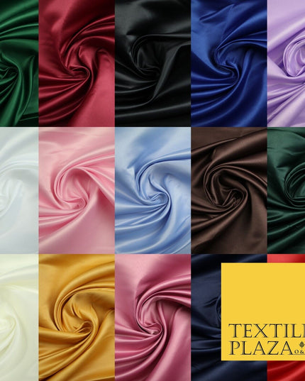 15 COLOURS - Premium Plain Smooth Matt Duchess Bridal Satin Fabric Wedding Dress