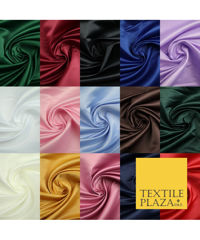 15 COLOURS - Premium Plain Smooth Matt Duchess Bridal Satin Fabric Wedding Dress
