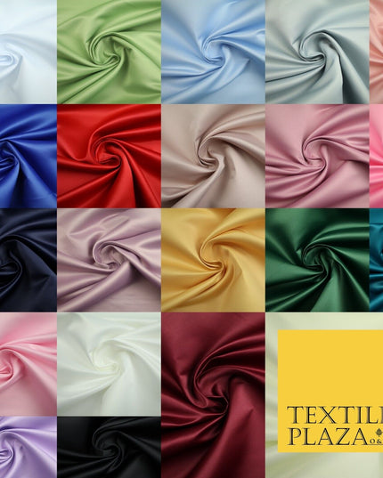 Premium Plain Smooth Heavy Matt Duchess Bridal Satin Fabric Wedding Dress 58"