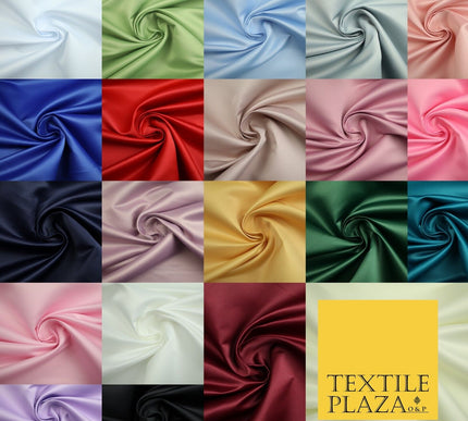 Premium Plain Smooth Heavy Matt Duchess Bridal Satin Fabric Wedding Dress 58"