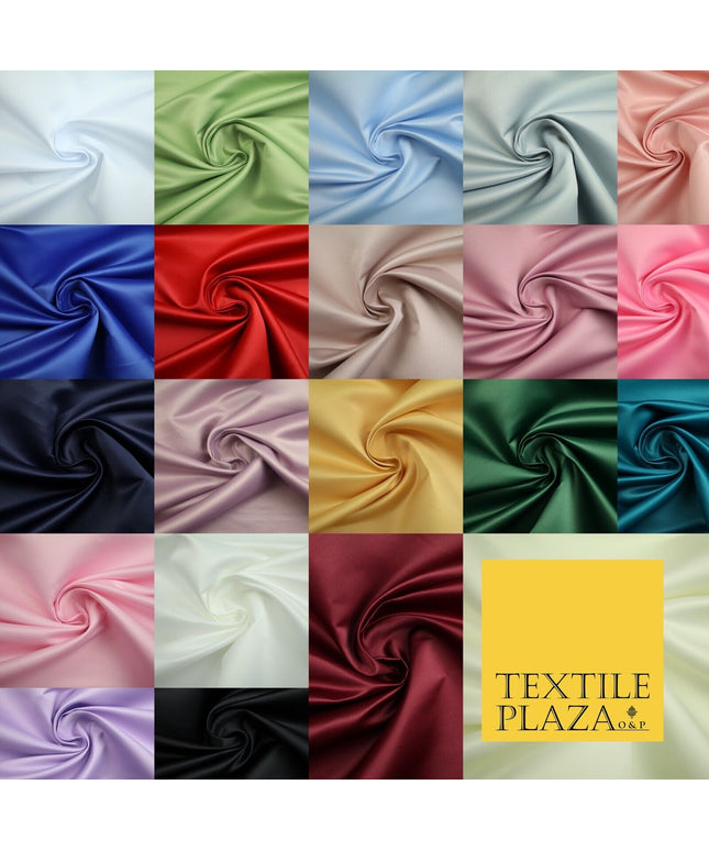 Premium Plain Smooth Heavy Matt Duchess Bridal Satin Fabric Wedding Dress 58"