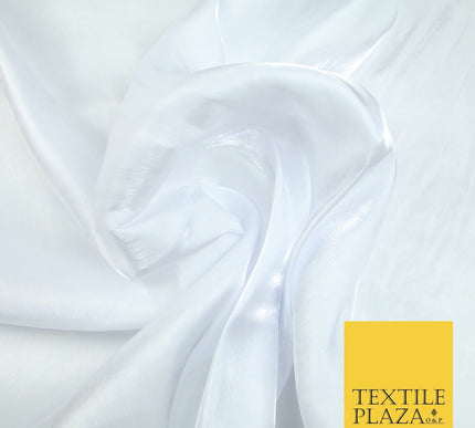 38 COLOURS - Soft Glazed Shimmer Sheer Woven Polyester Satin Organza Feel Fabric